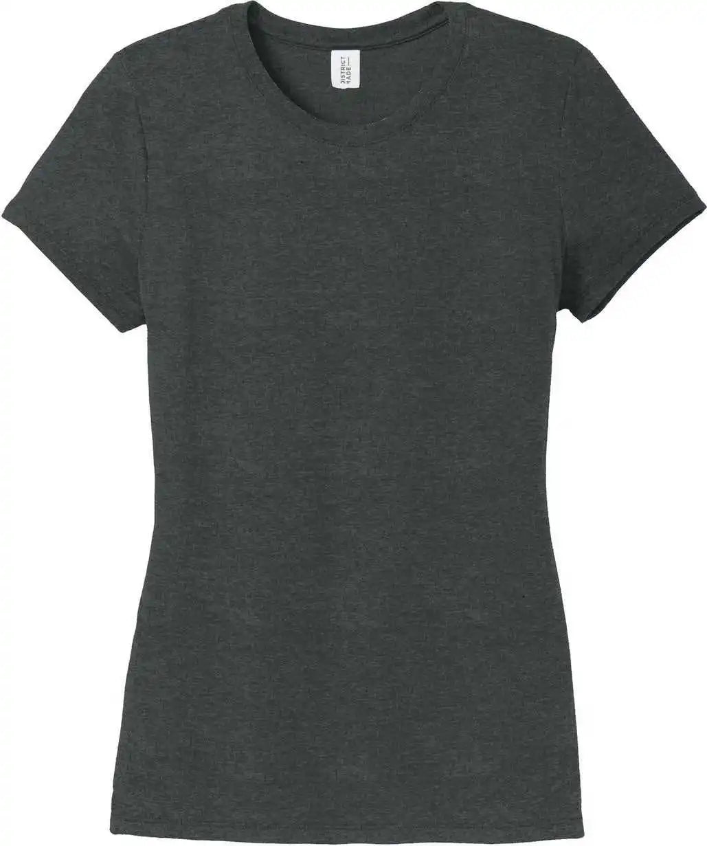 District Dm130l Women’s Perfect Tri Tee - Black Frost