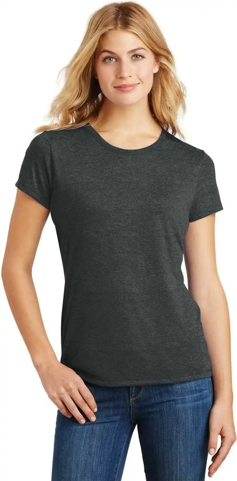 District Dm130l Women’s Perfect Tri Tee - Black Frost
