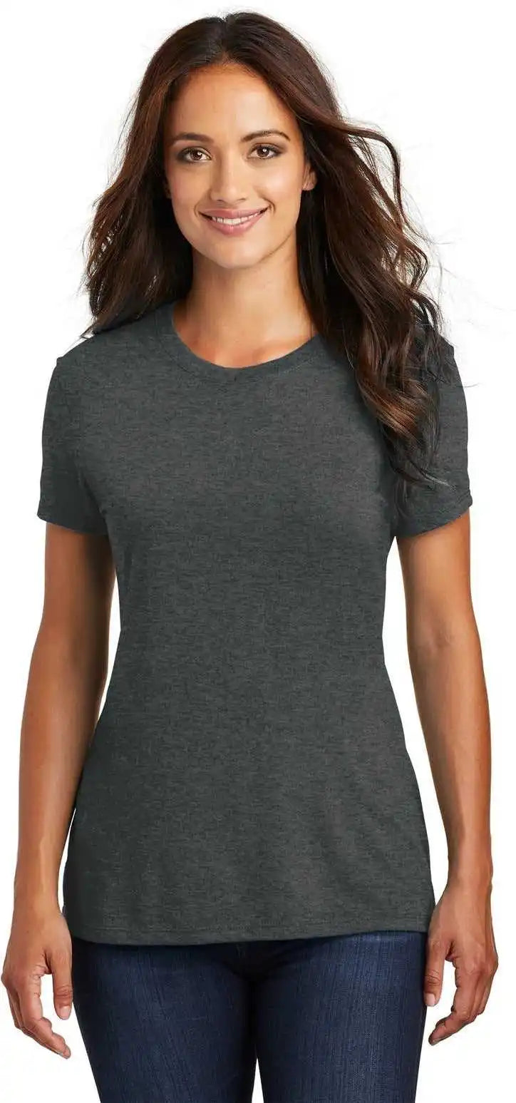 District Dm130l Women’s Perfect Tri Tee - Black Frost