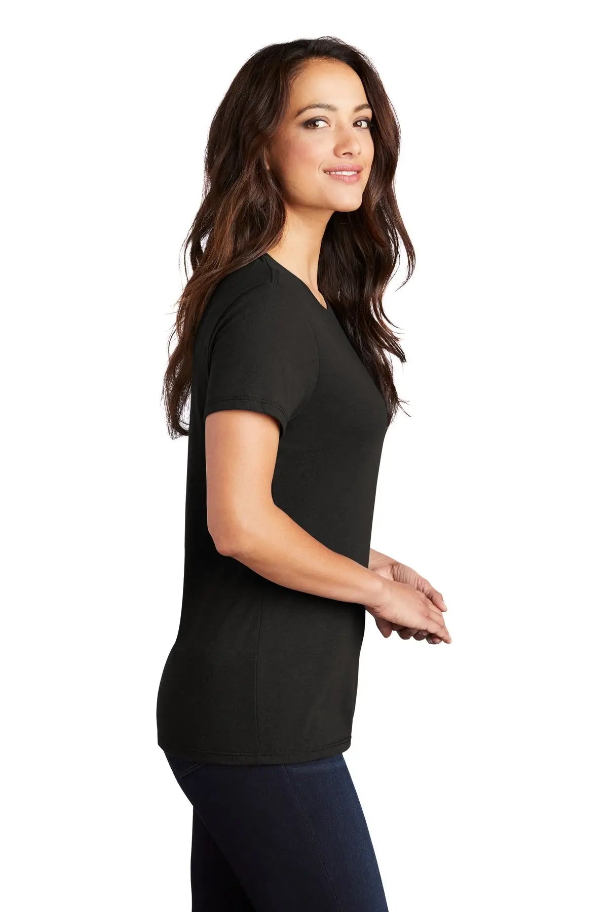 District Dm130l Women’s Perfect Tri Tee - Black
