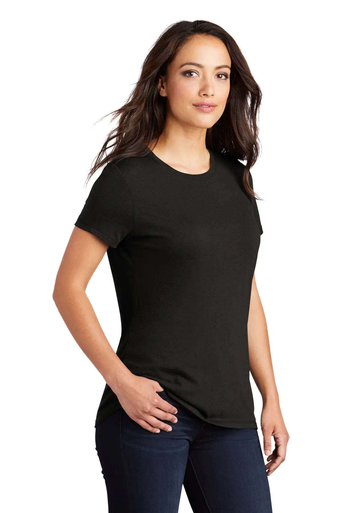 District Dm130l Women’s Perfect Tri Tee - Black