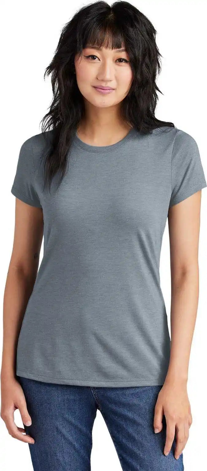 District Dm130l Women’s Perfect Tri Tee - Flint Blue Heather