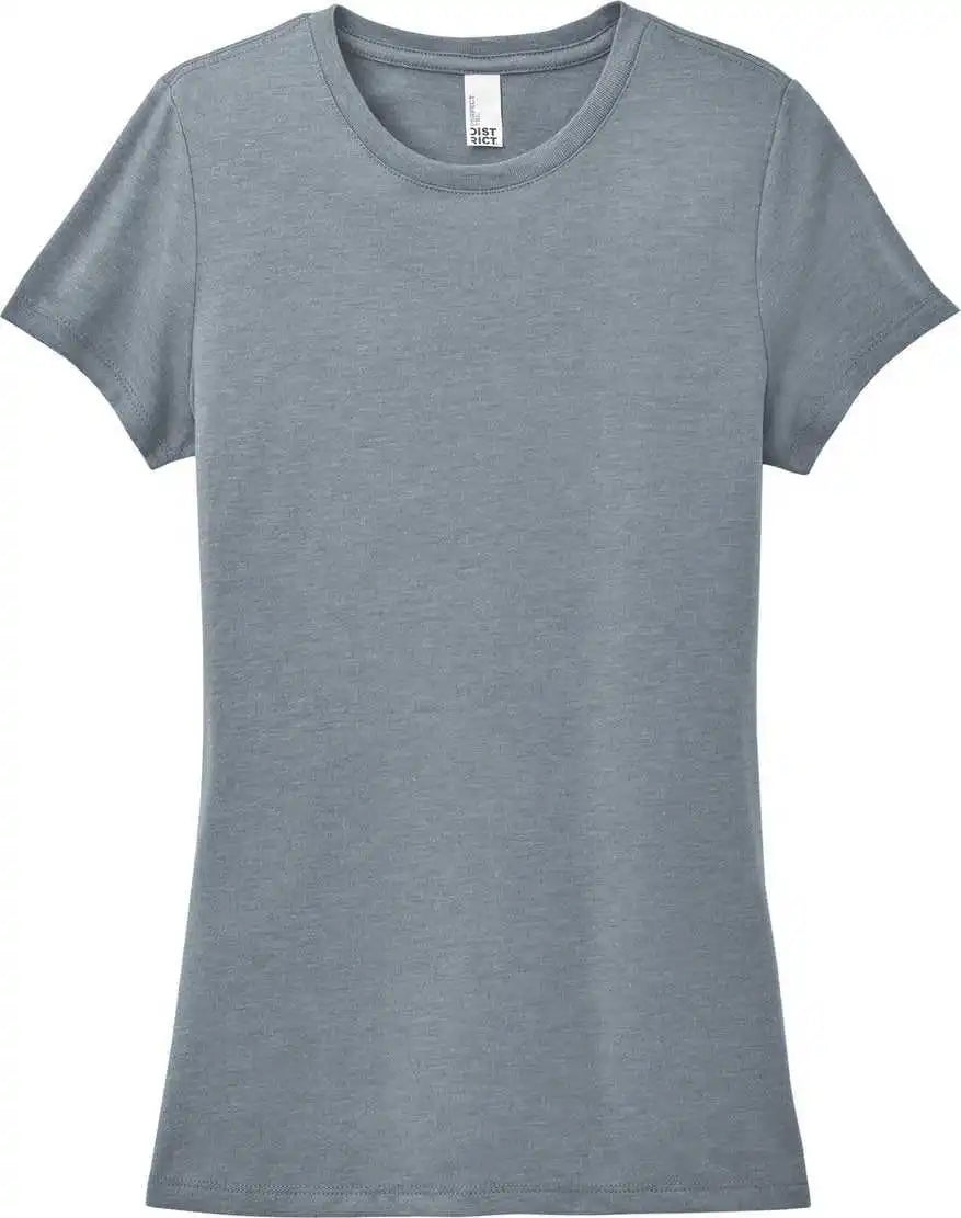 District Dm130l Women’s Perfect Tri Tee - Flint Blue Heather