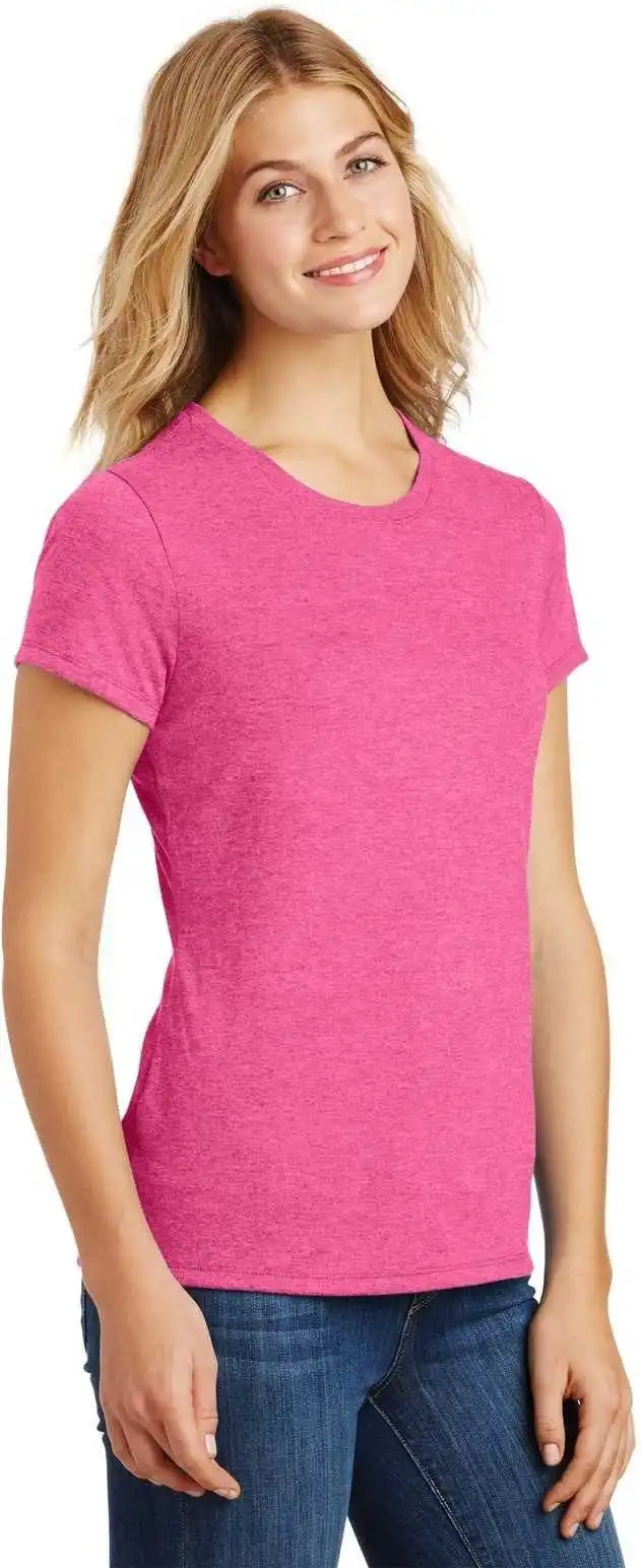 District Dm130l Women’s Perfect Tri Tee Fuchsia Frost