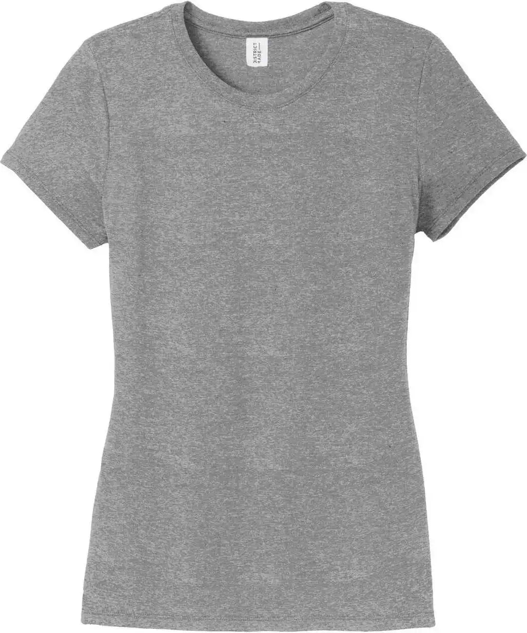 District Dm130l Women’s Perfect Tri Tee Gray Frost