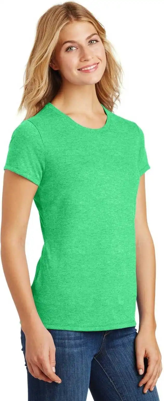 District Dm130l Women’s Perfect Tri Tee Green Frost