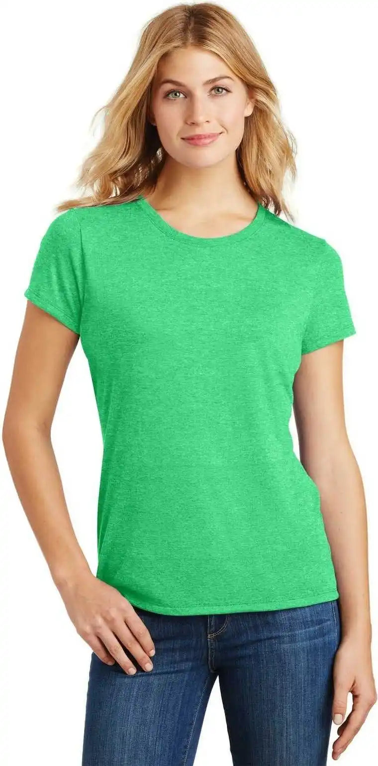 District Dm130l Women’s Perfect Tri Tee Green Frost