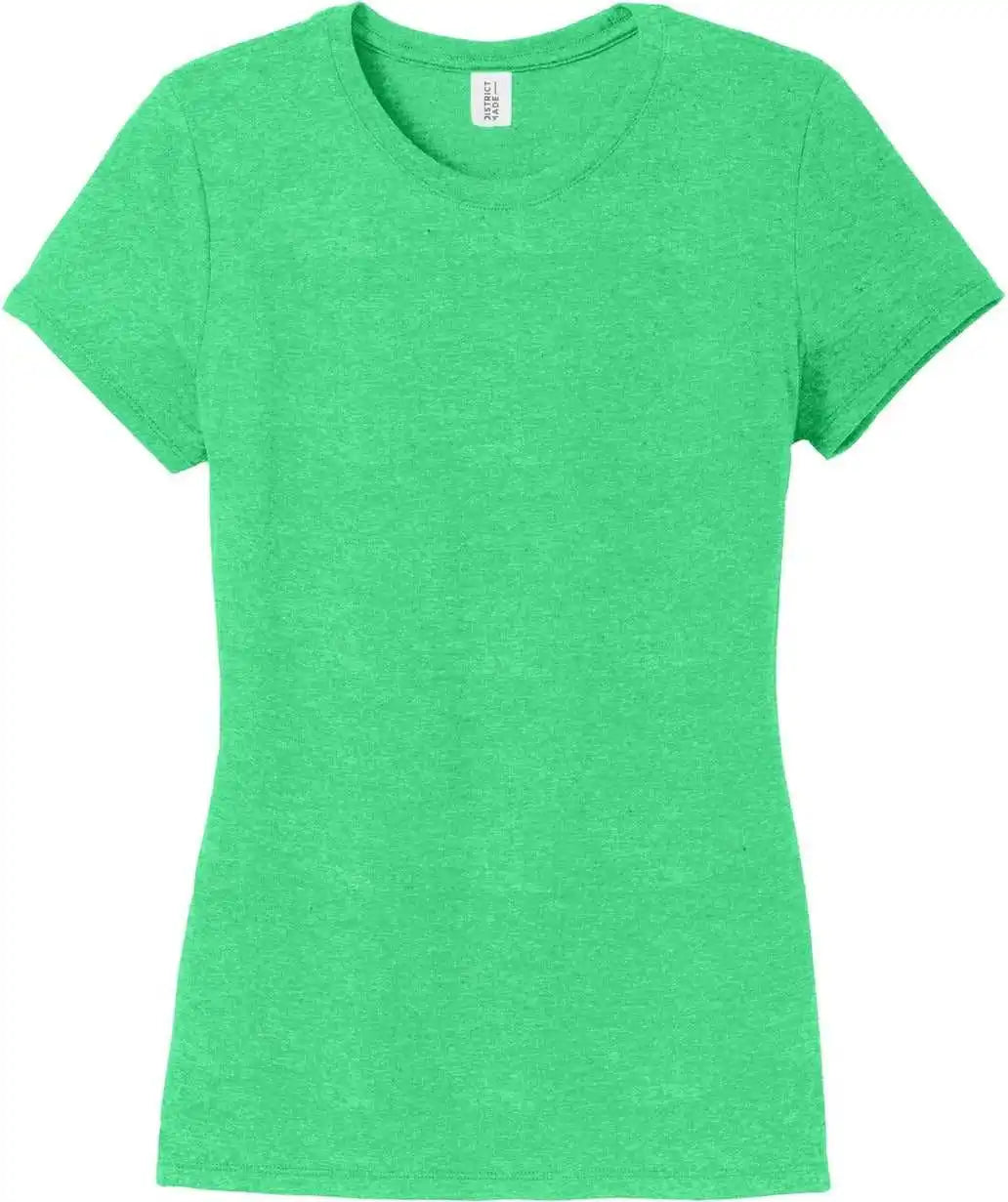 District Dm130l Women’s Perfect Tri Tee - Green Frost