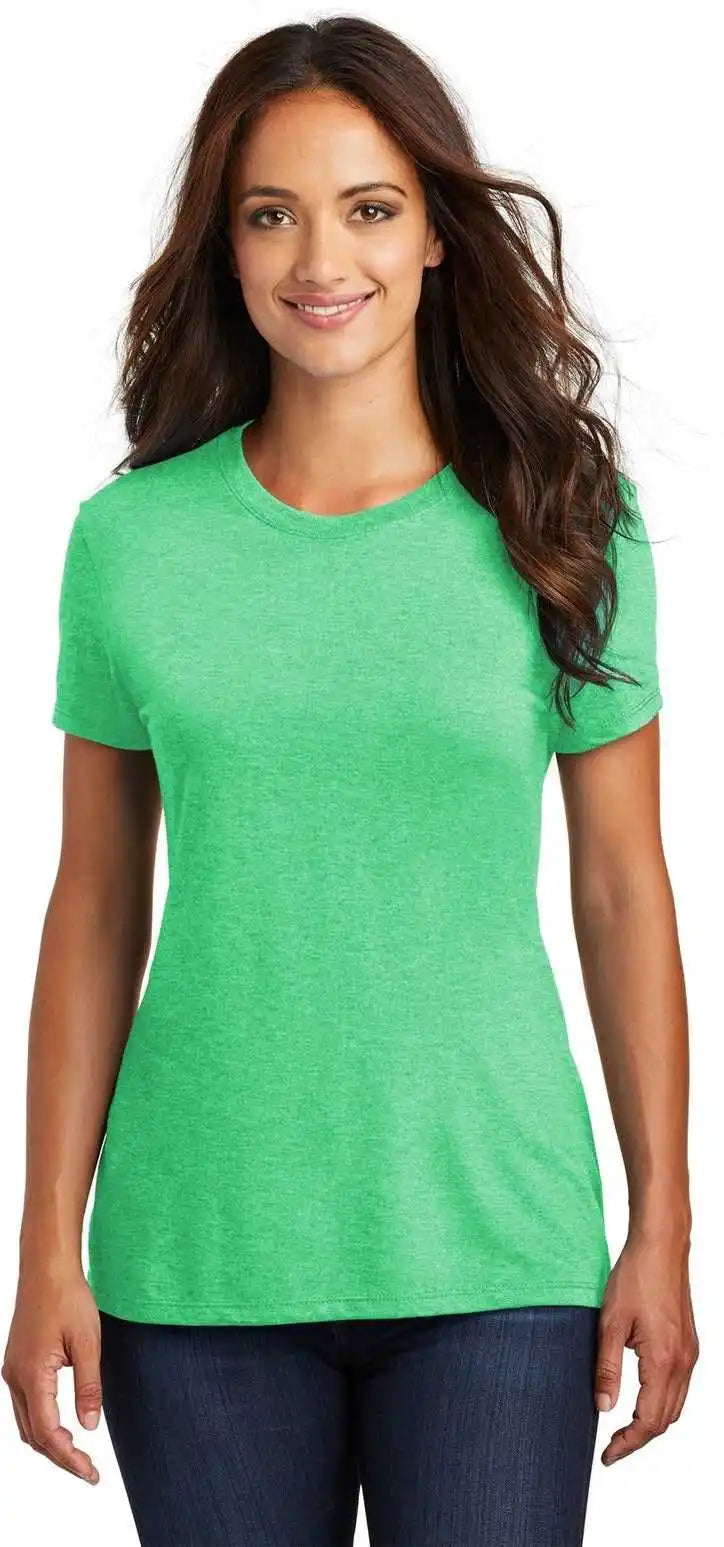 District Dm130l Women’s Perfect Tri Tee - Green Frost