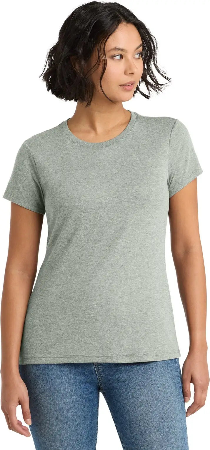 District Dm130l Women’s Perfect Tri Tee - Heathered Gray - Ladies Xs