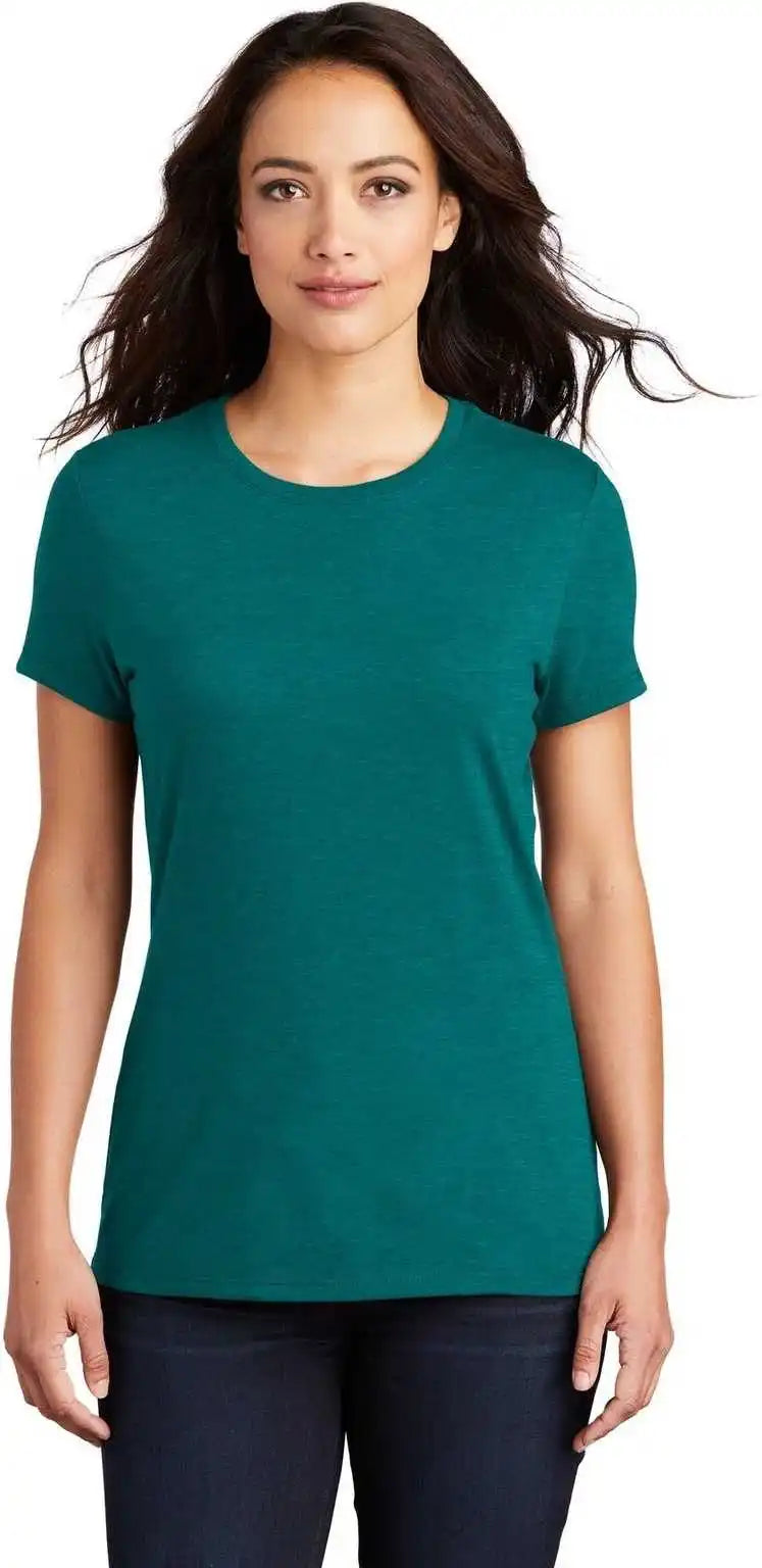 District Dm130l Women’s Perfect Tri Tee Heathered Teal
