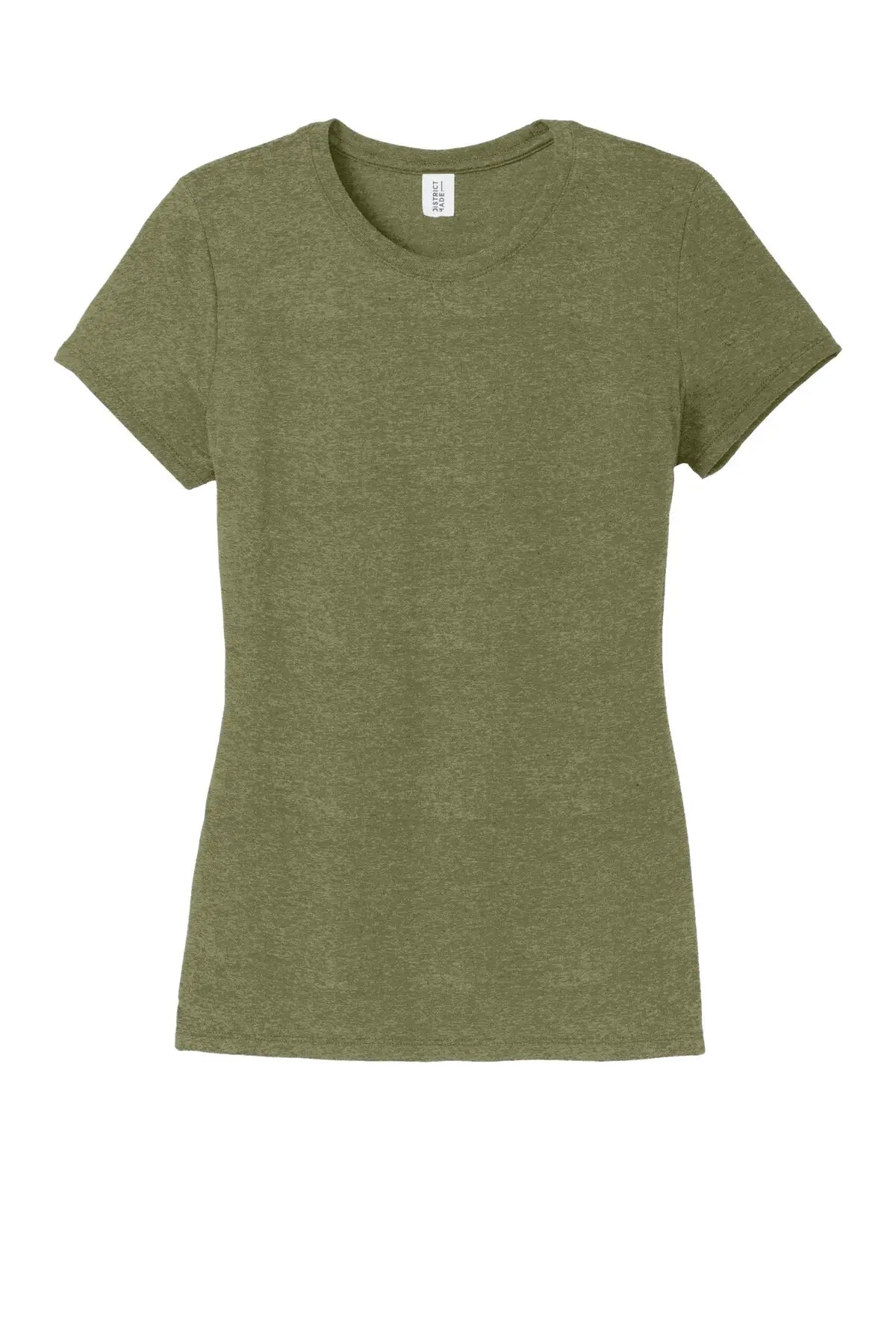 District Dm130l Women’s Perfect Tri Tee - Military Green Frost