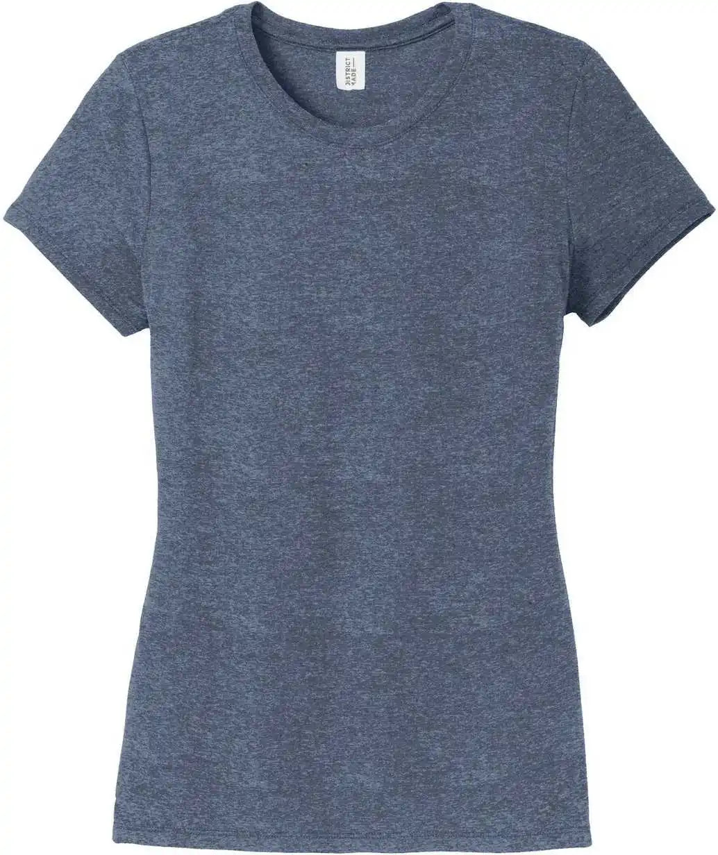 District Dm130l Women’s Perfect Tri Tee Navy Frost
