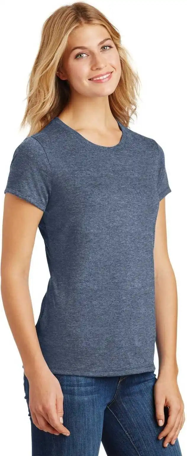 District Dm130l Women’s Perfect Tri Tee Navy Frost