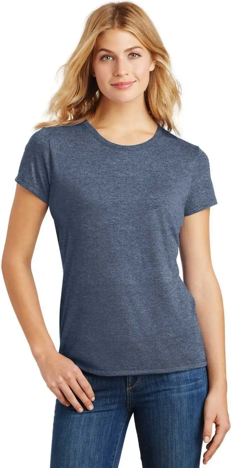 District Dm130l Women’s Perfect Tri Tee Navy Frost