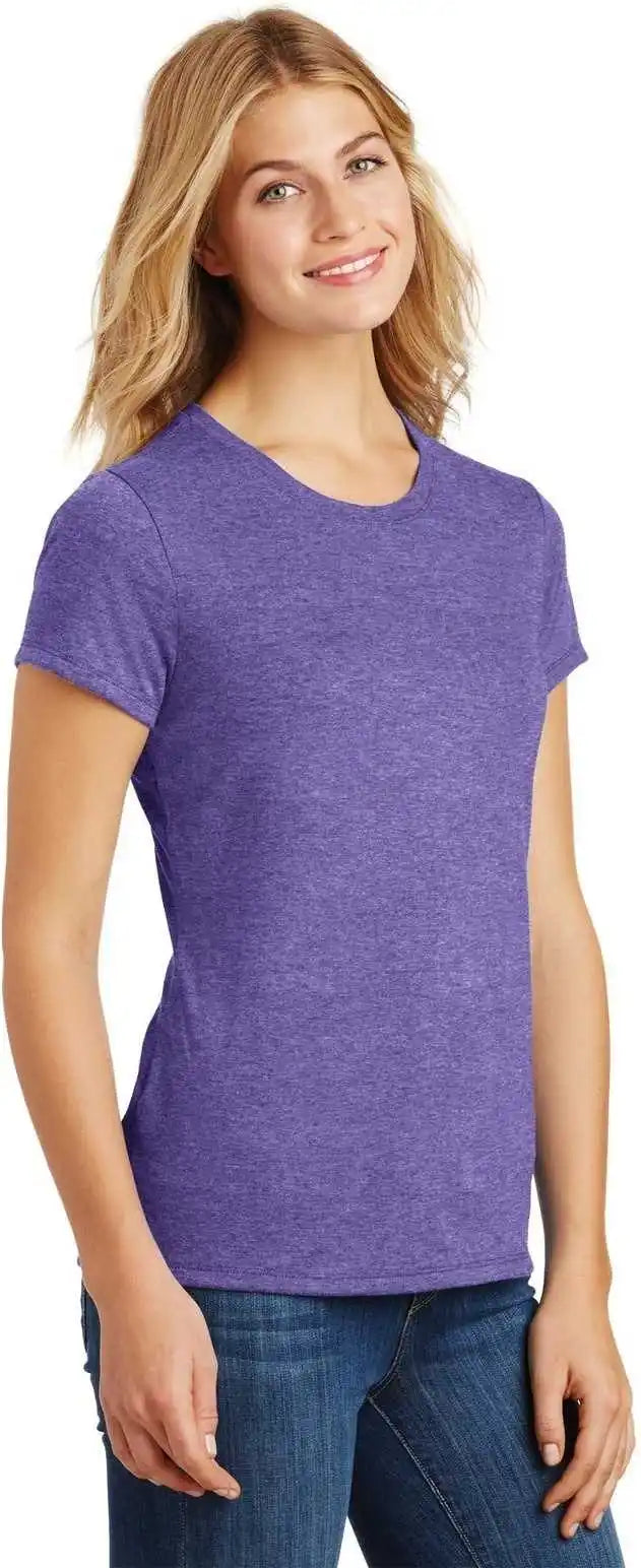District Dm130l Women’s Perfect Tri Tee Purple Frost