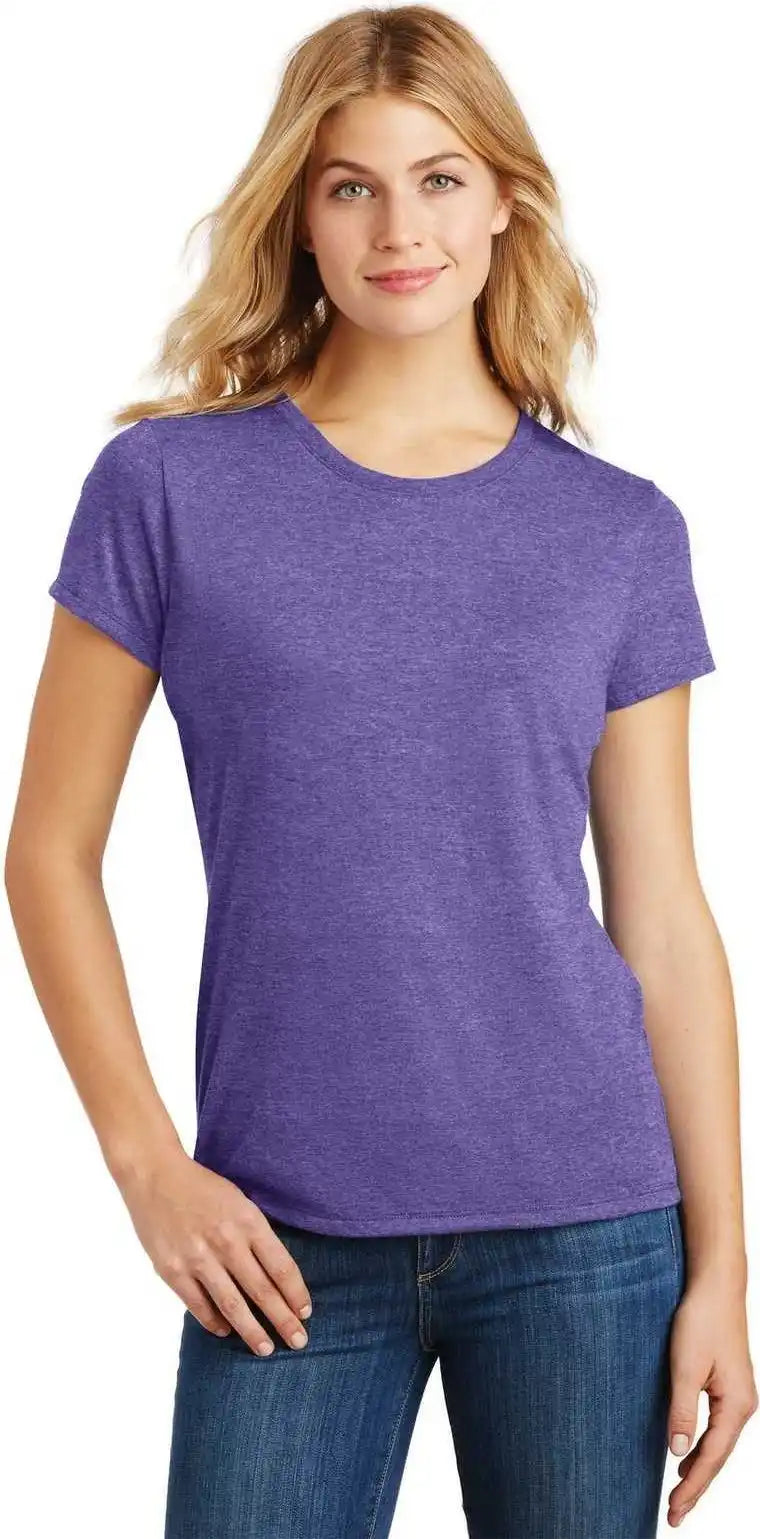 District Dm130l Women’s Perfect Tri Tee Purple Frost