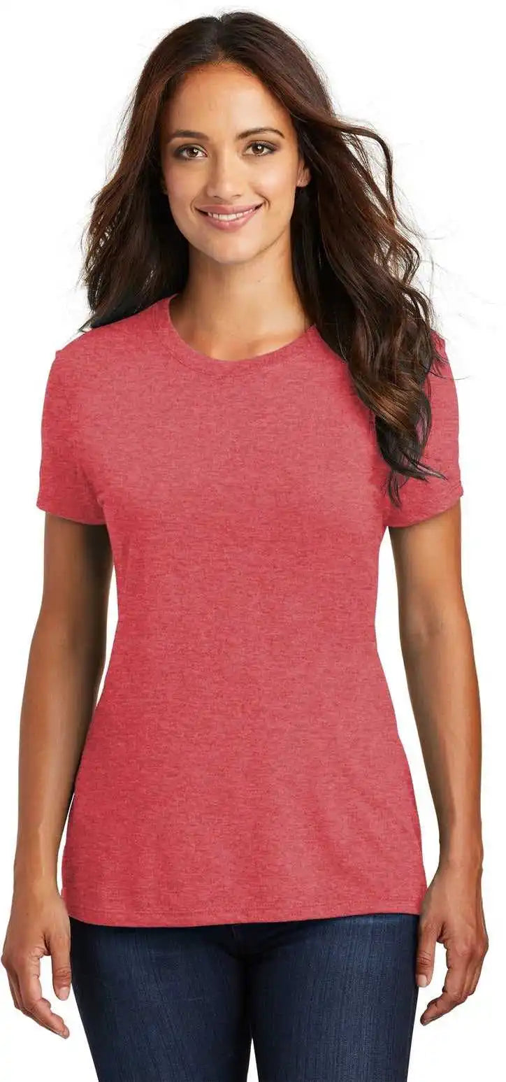 District Dm130l Women’s Perfect Tri Tee - Red Frost