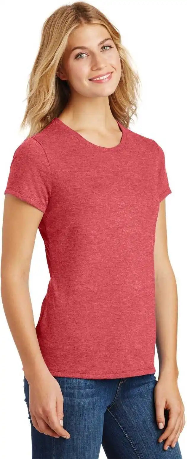 District Dm130l Women’s Perfect Tri Tee Red Frost