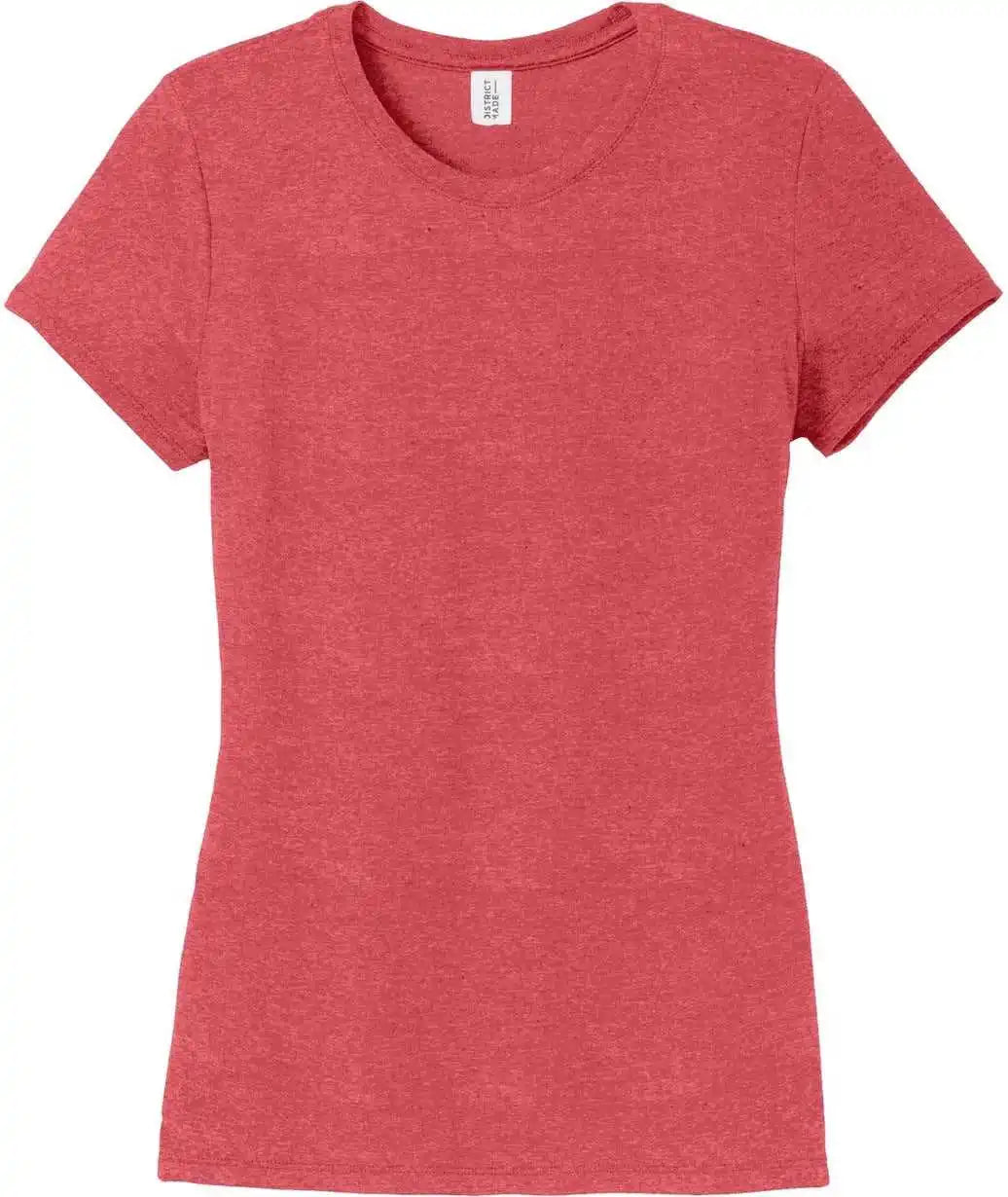 District Dm130l Women’s Perfect Tri Tee - Red Frost