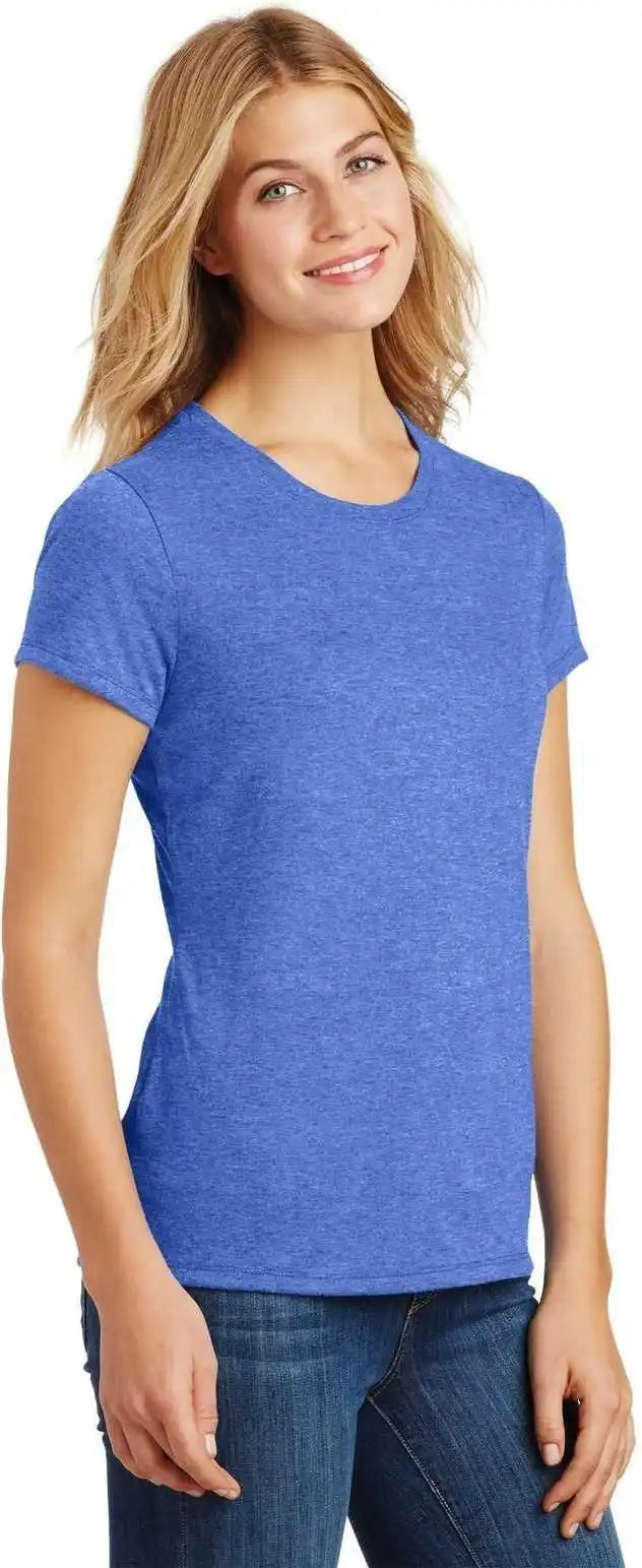 District Dm130l Women’s Perfect Tri Tee Royal Frost