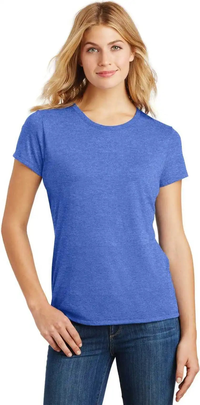 District Dm130l Women’s Perfect Tri Tee Royal Frost