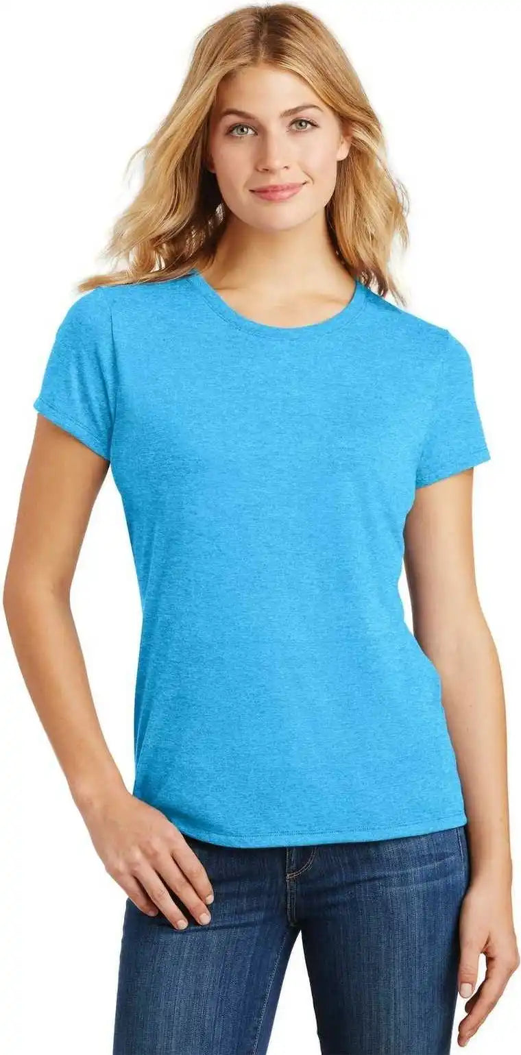 District Dm130l Women’s Perfect Tri Tee Turquoise Frost