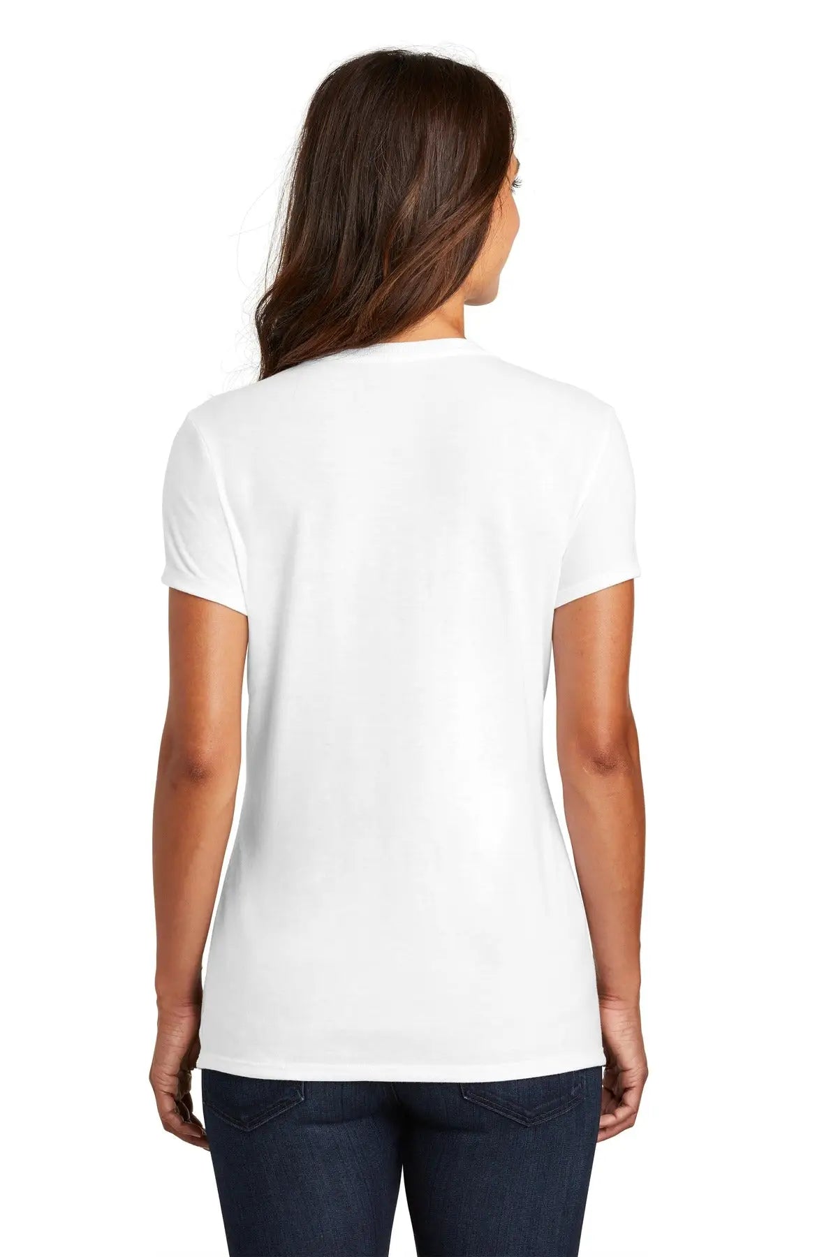 District Dm130l Women’s Perfect Tri Tee - White