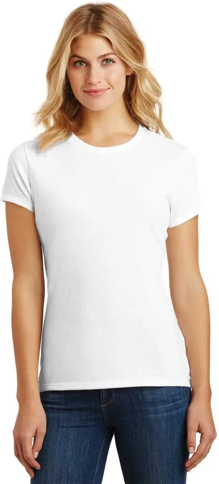 District Dm130l Women’s Perfect Tri Tee White