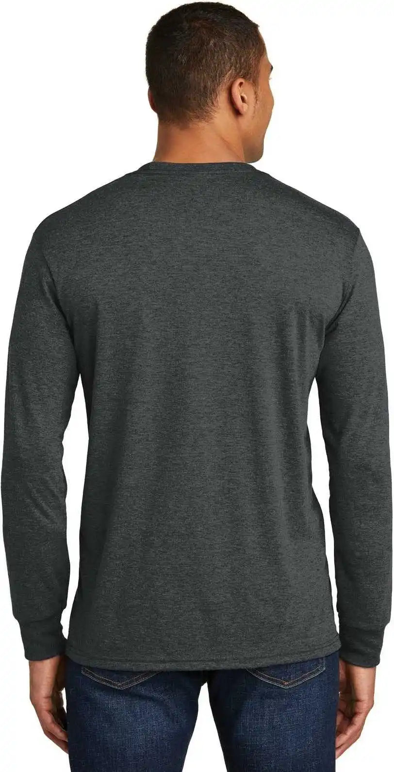 District Dm132 Perfect Tri Long Sleeve Tee Black Frost