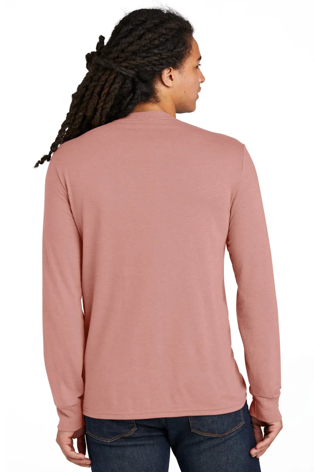 District Dm132 Perfect Tri Long Sleeve Tee - Blush Frost