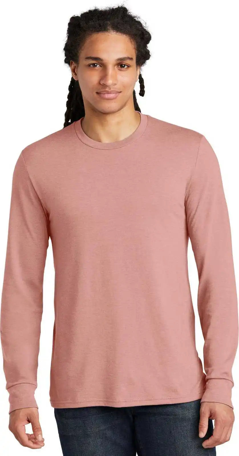District Dm132 Perfect Tri Long Sleeve Tee Blustfrost