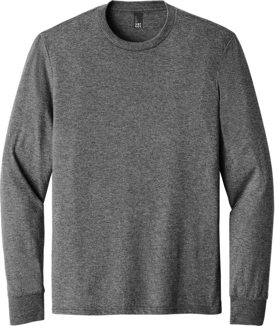 District Dm132 Perfect Tri Long Sleeve Tee - Grey Frost