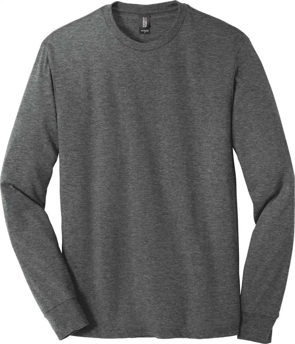 District Dm132 Perfect Tri Long Sleeve Tee Heathered Charcoal