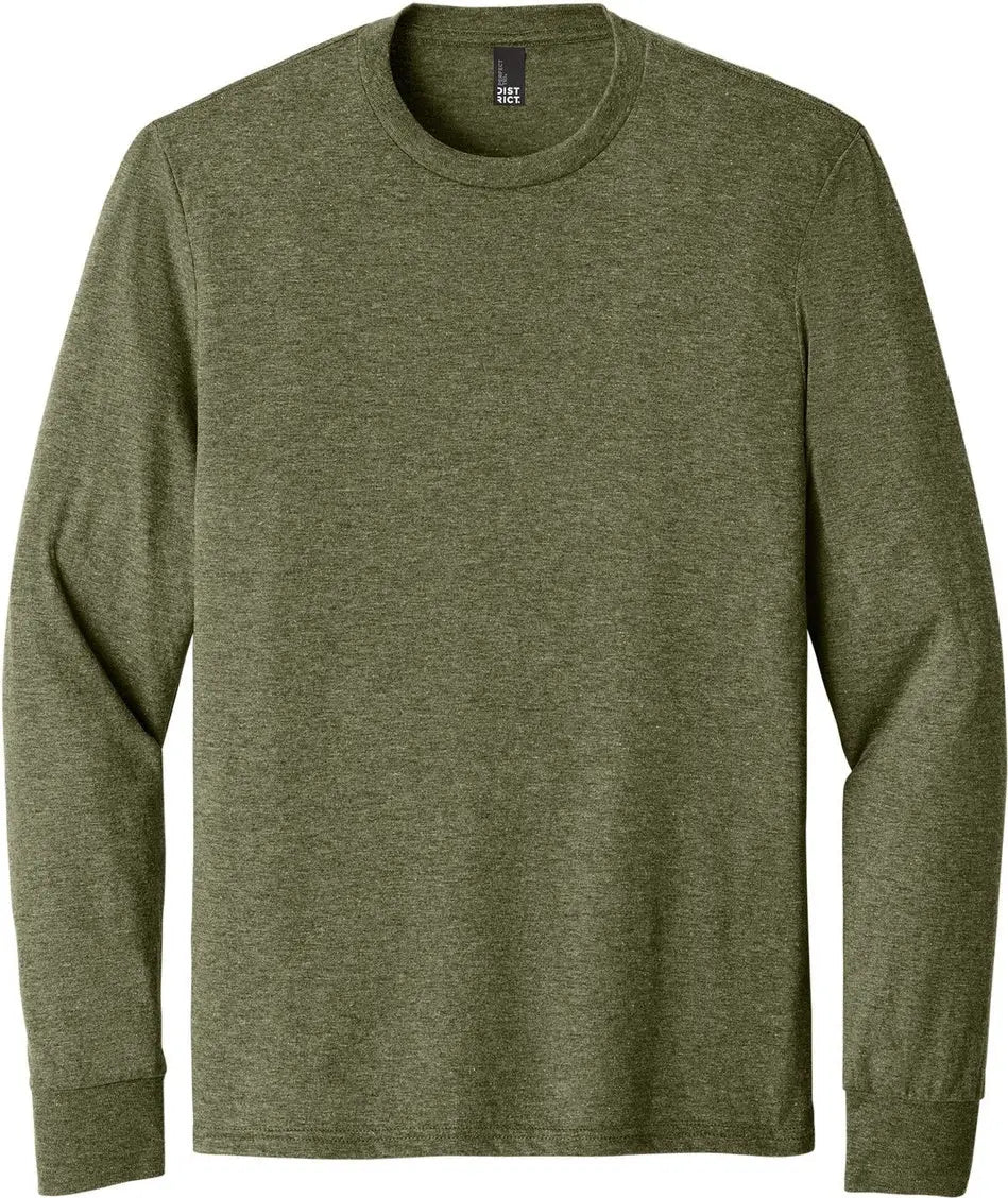 District Dm132 Perfect Tri Long Sleeve Tee - Military Green Frost