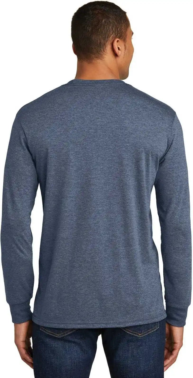 District Dm132 Perfect Tri Long Sleeve Tee - Navy Frost