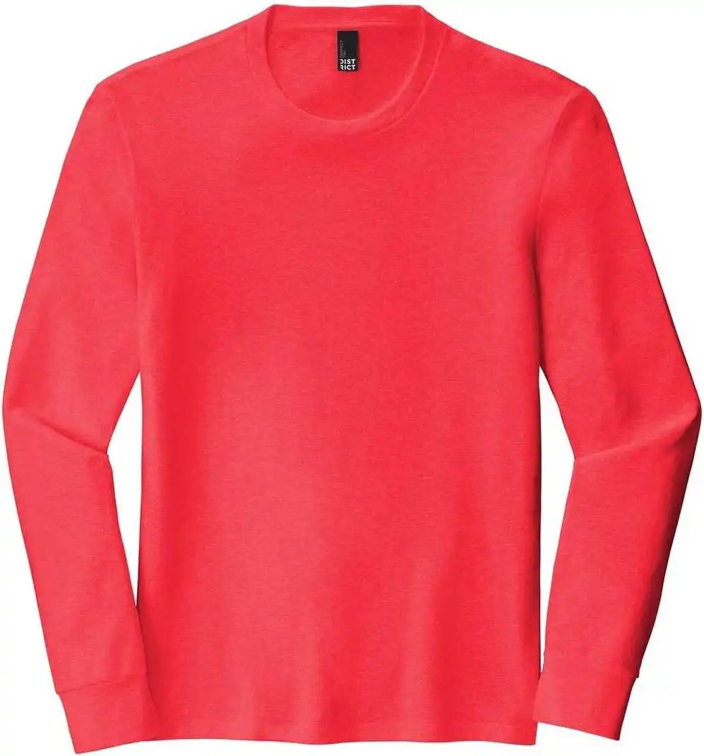 District Dm132 Perfect Tri Long Sleeve Tee Red Frost