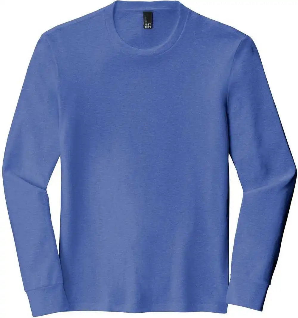 District Dm132 Perfect Tri Long Sleeve Tee - Royal Frost