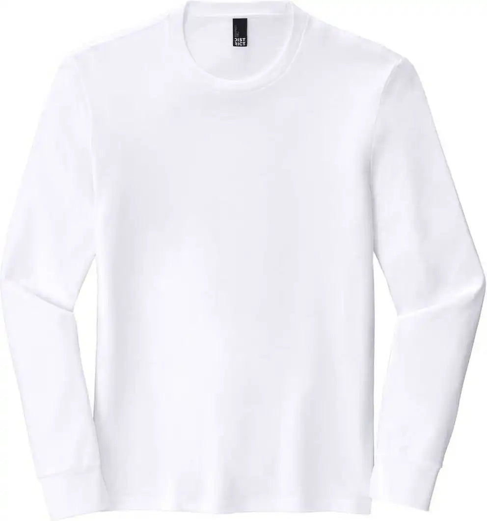District Dm132 Perfect Tri Long Sleeve Tee White