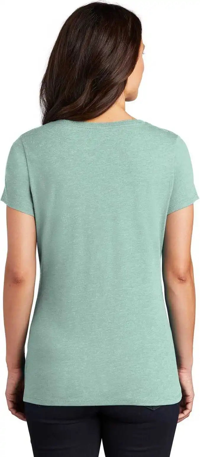 District Dm1350l Women’s Perfect Tri V-neck Tee - Heathered Dusty Sage