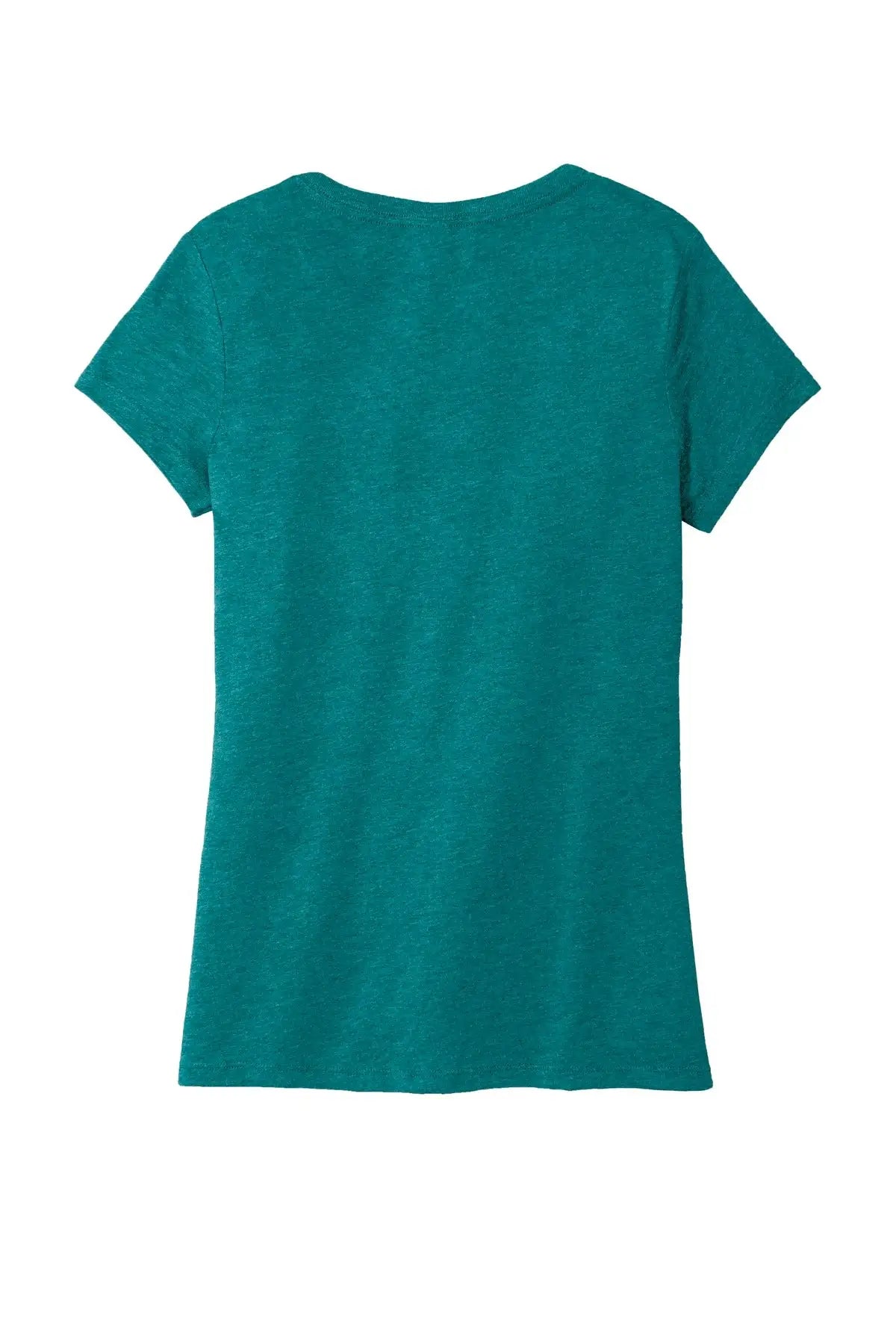 District Dm1350l Women’s Perfect Tri V-neck Tee - Heathered Teal - Ladies Xs