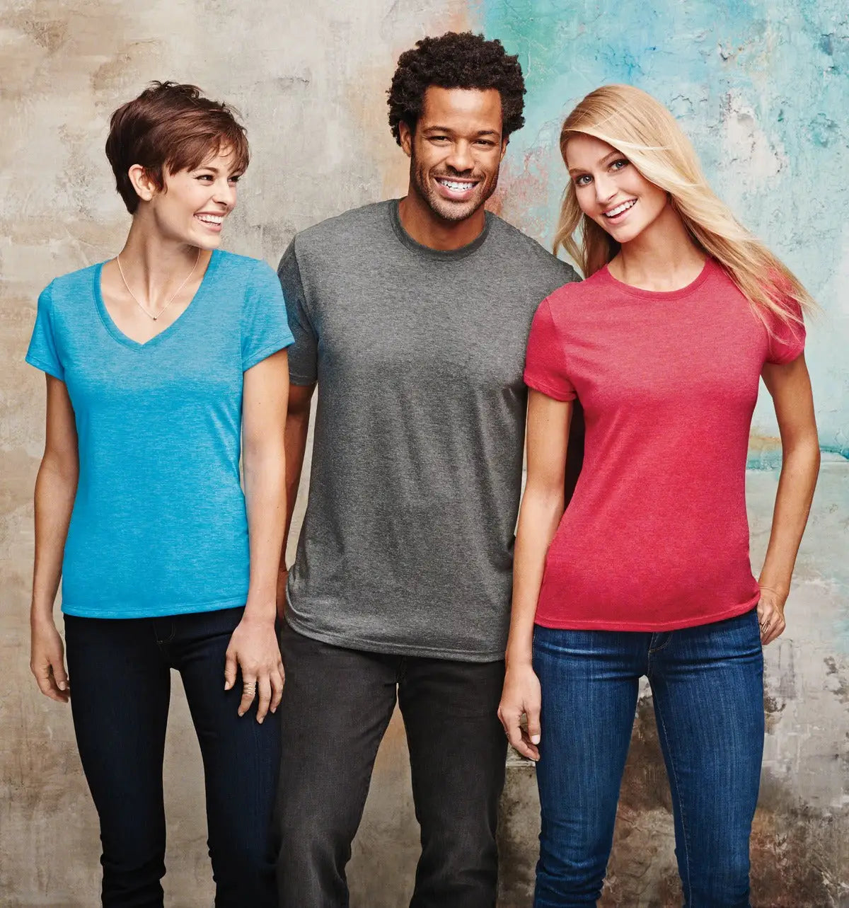 District Dm1350l Women’s Perfect Tri V-neck Tee - Maritime Frost