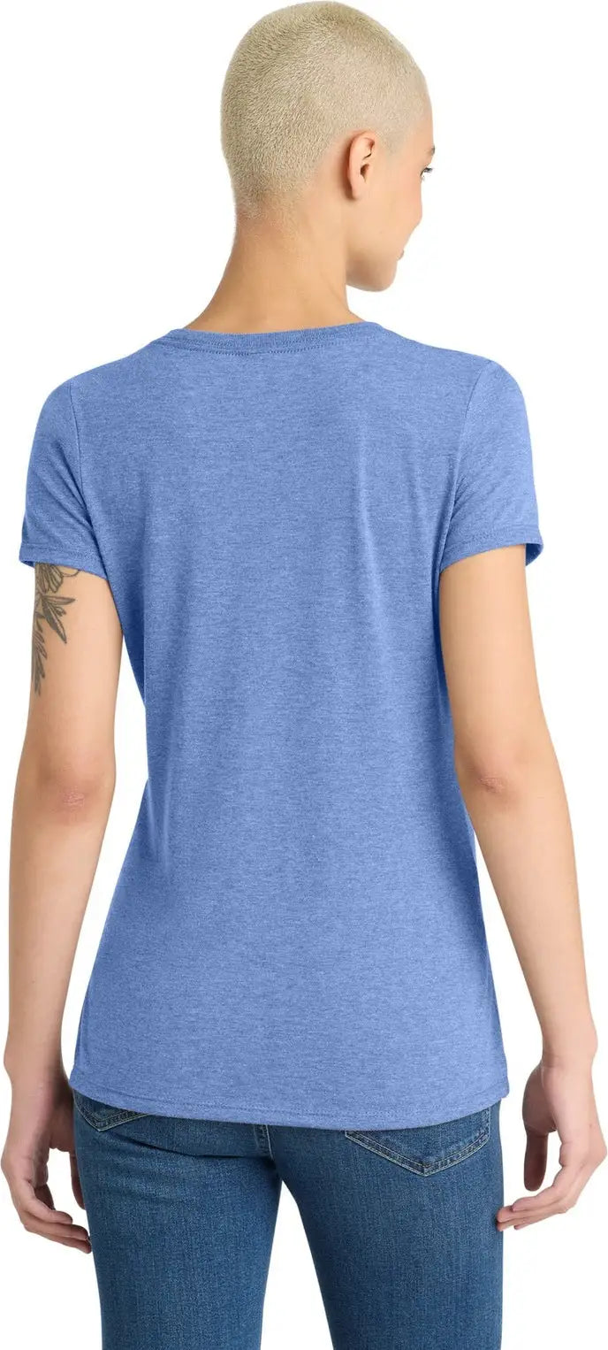 District Dm1350l Women’s Perfect Tri V-neck Tee - Maritime Frost