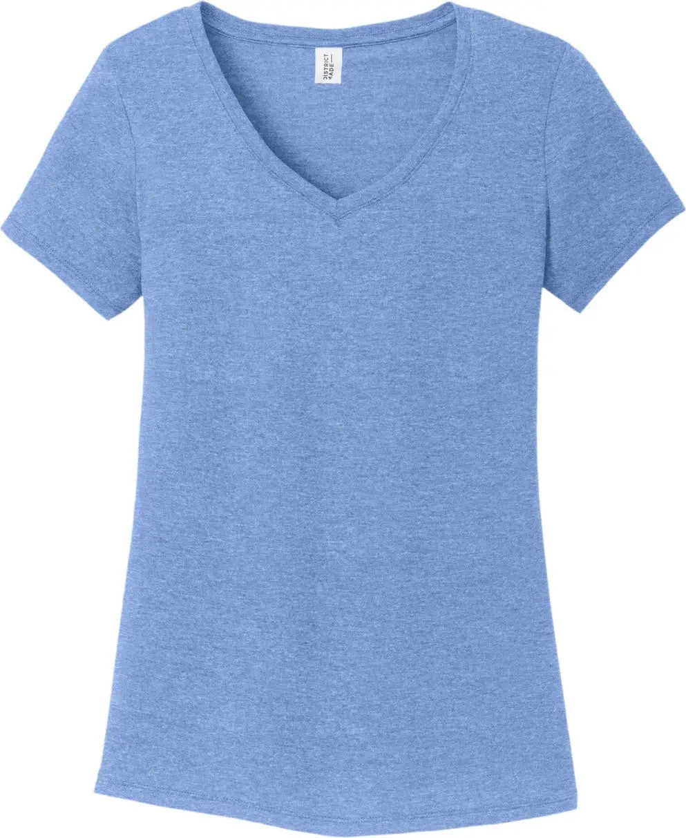 District Dm1350l Women’s Perfect Tri V-neck Tee - Maritime Frost