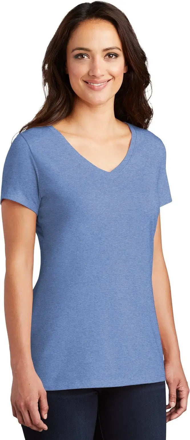 District Dm1350l Women’s Perfect Tri V-neck Tee - Maritime Frost