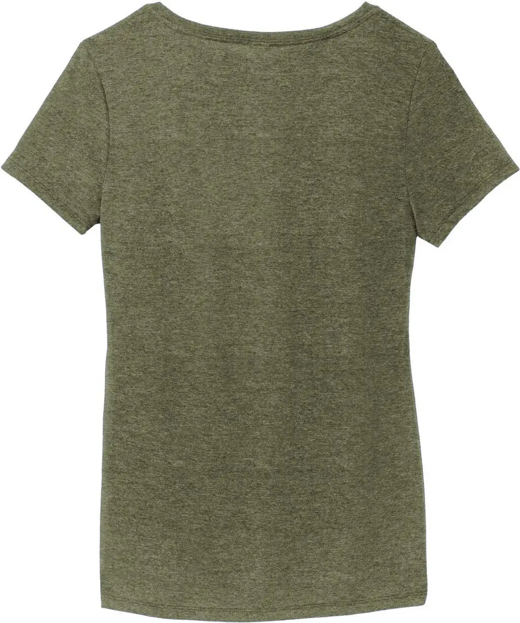 District Dm1350l Women’s Perfect Tri V-neck Tee - Military Green Frost