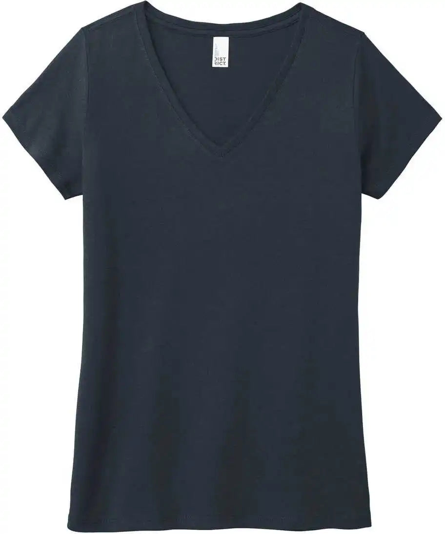 District Dm1350l Women’s Perfect Tri v Neck Tee New Navy