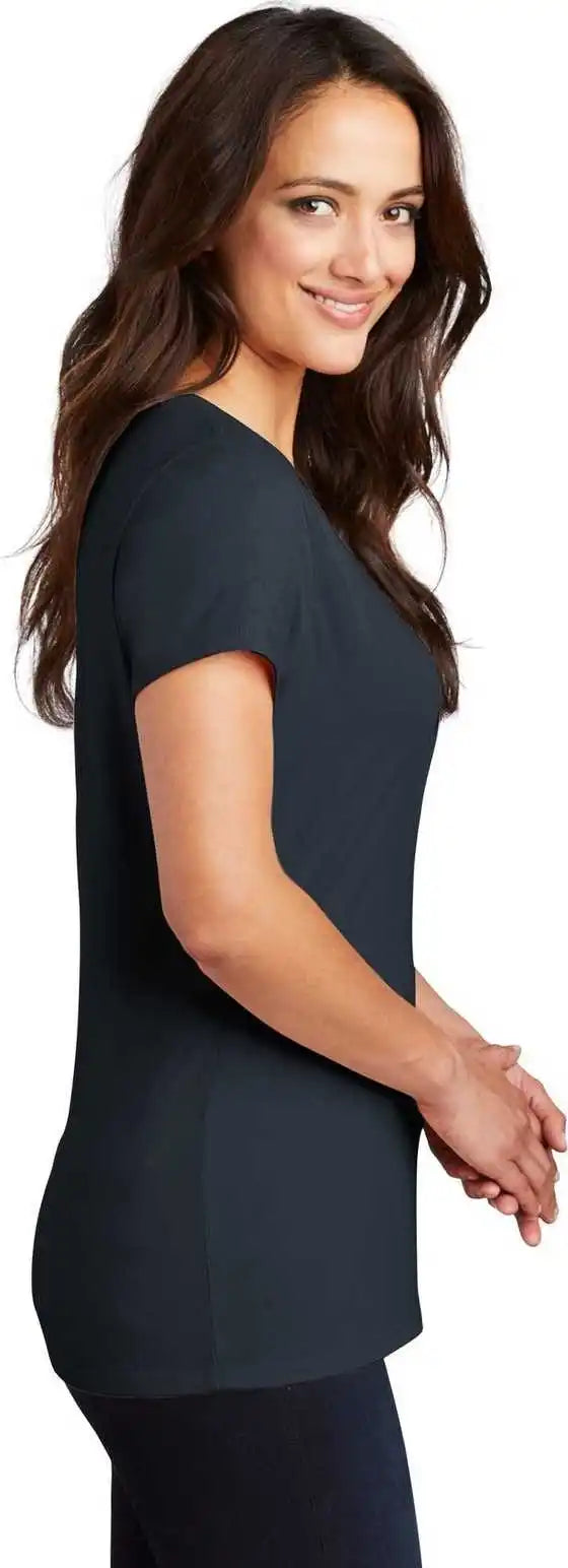 District Dm1350l Women’s Perfect Tri v Neck Tee New Navy
