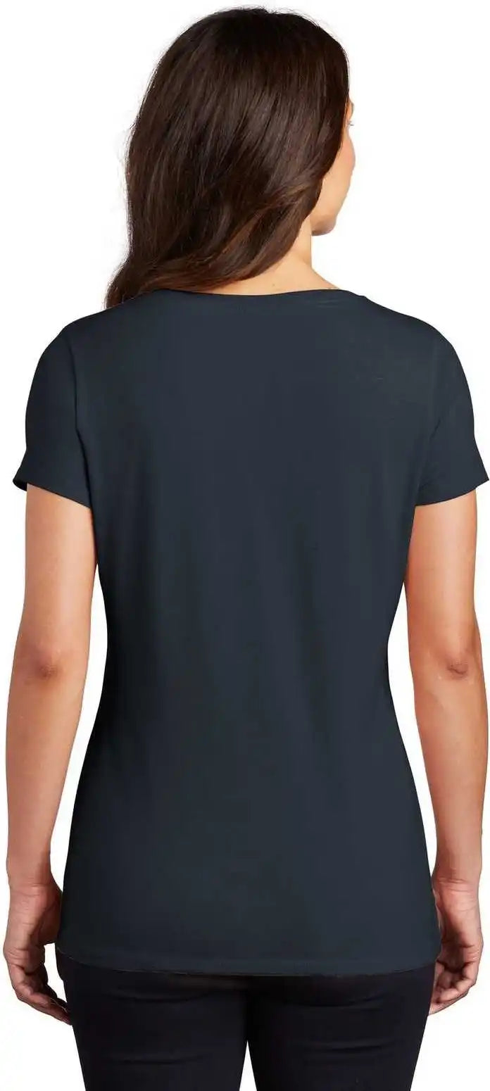 District Dm1350l Women’s Perfect Tri v Neck Tee New Navy
