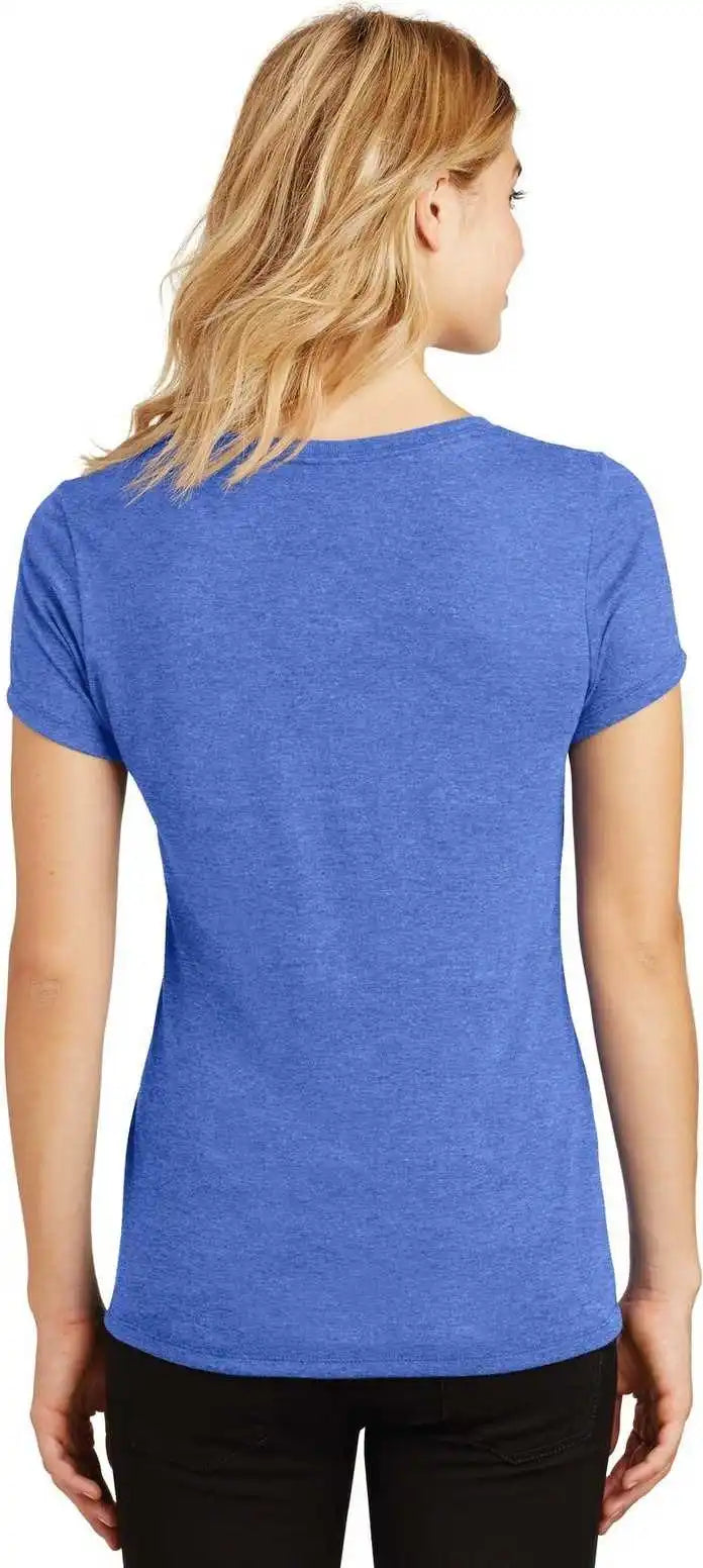 District Dm1350l Women’s Perfect Tri v Neck Tee Royal Frost